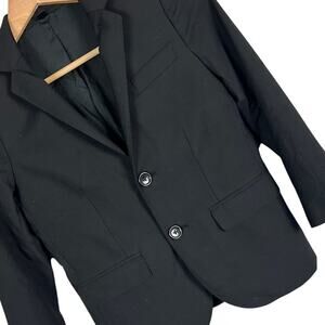 CREWCUTS Boys 7 Black Ludlow Loro Piana 100%‎ Wool Suit Jacket Blazer Sport Coat